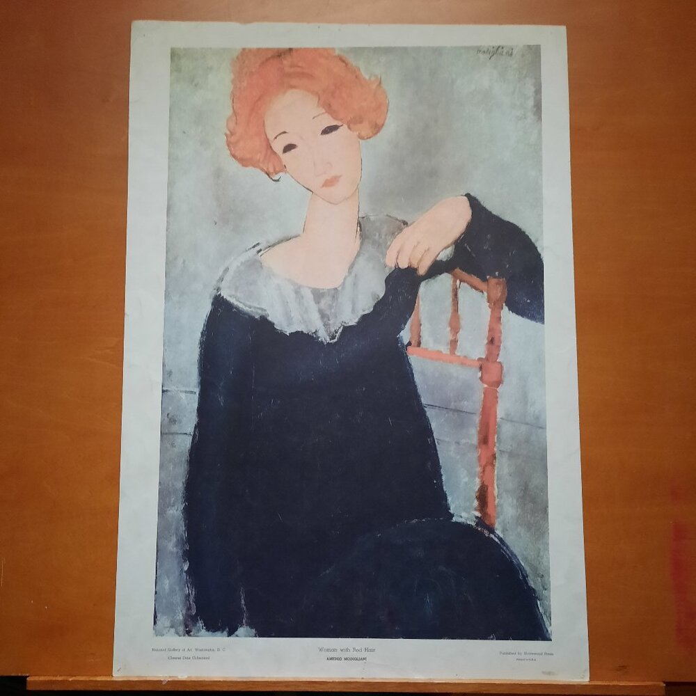 Art Print, "woman with Red Hair" by Amedeo Modigliani